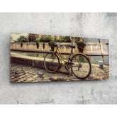 Bicycle Glass Wall Art (36"x14").